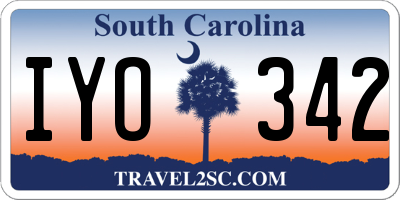 SC license plate IYO342