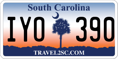 SC license plate IYO390