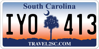 SC license plate IYO413