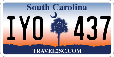 SC license plate IYO437