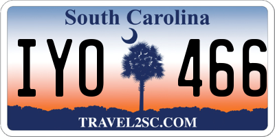 SC license plate IYO466