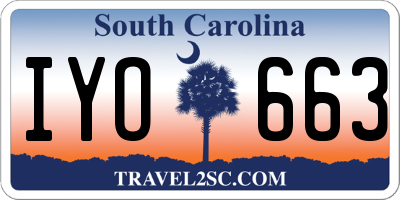 SC license plate IYO663