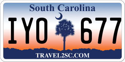 SC license plate IYO677