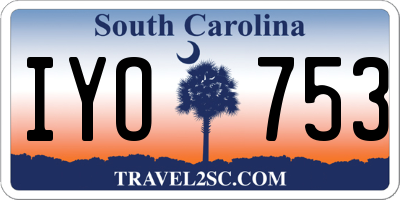 SC license plate IYO753