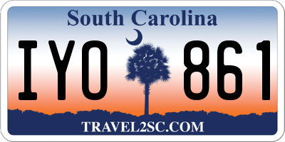 SC license plate IYO861