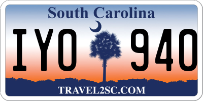 SC license plate IYO940