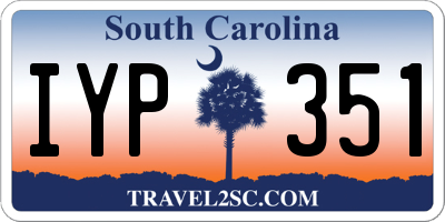 SC license plate IYP351