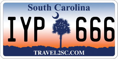 SC license plate IYP666