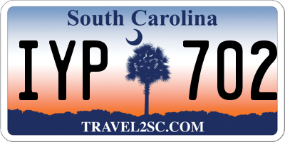 SC license plate IYP702