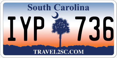 SC license plate IYP736