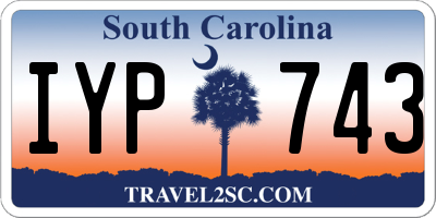 SC license plate IYP743