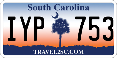 SC license plate IYP753