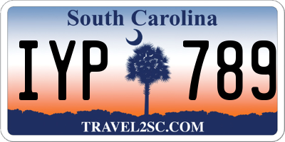 SC license plate IYP789