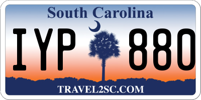 SC license plate IYP880