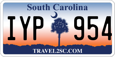 SC license plate IYP954