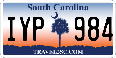 SC license plate IYP984