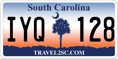 SC license plate IYQ128