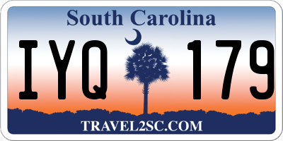 SC license plate IYQ179