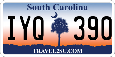 SC license plate IYQ390