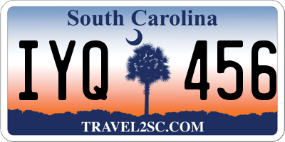 SC license plate IYQ456