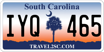 SC license plate IYQ465