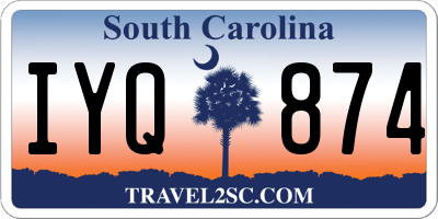 SC license plate IYQ874