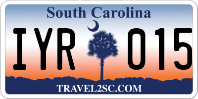 SC license plate IYR015