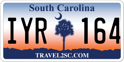 SC license plate IYR164