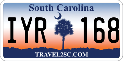 SC license plate IYR168