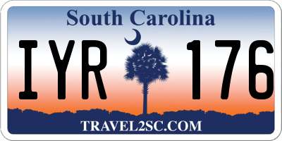 SC license plate IYR176