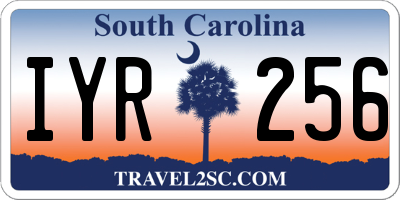 SC license plate IYR256