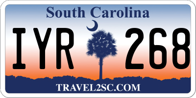 SC license plate IYR268