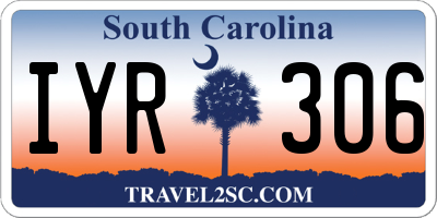 SC license plate IYR306