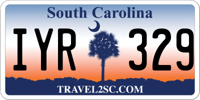 SC license plate IYR329