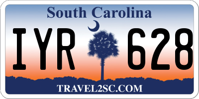 SC license plate IYR628