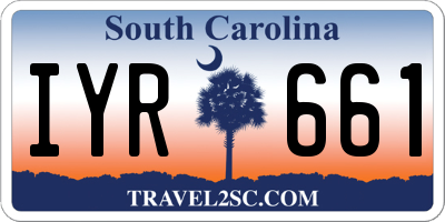 SC license plate IYR661