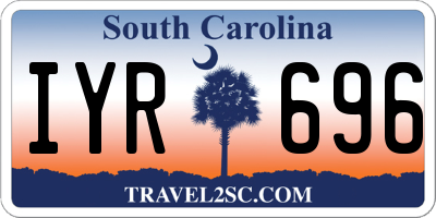 SC license plate IYR696