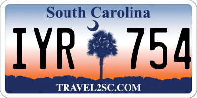 SC license plate IYR754