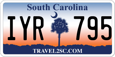 SC license plate IYR795