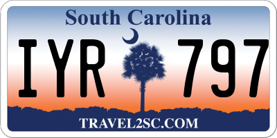 SC license plate IYR797