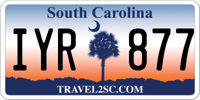 SC license plate IYR877