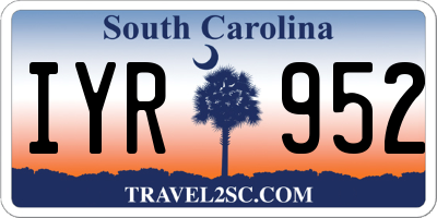SC license plate IYR952