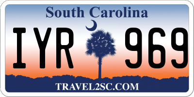 SC license plate IYR969