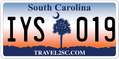 SC license plate IYS019