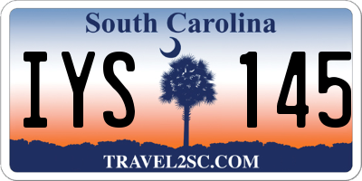 SC license plate IYS145