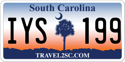 SC license plate IYS199