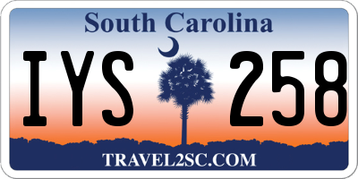 SC license plate IYS258