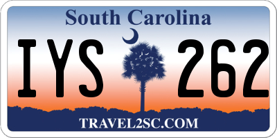 SC license plate IYS262