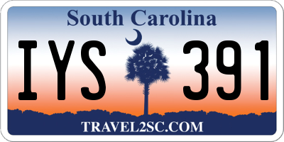 SC license plate IYS391