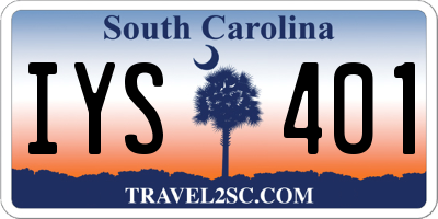 SC license plate IYS401